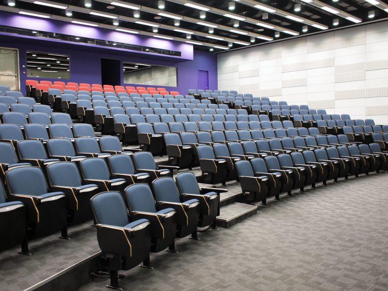 Interior of a contemporary lecture theater in university campus